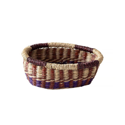 Panier tressé en herbier marin naturel 