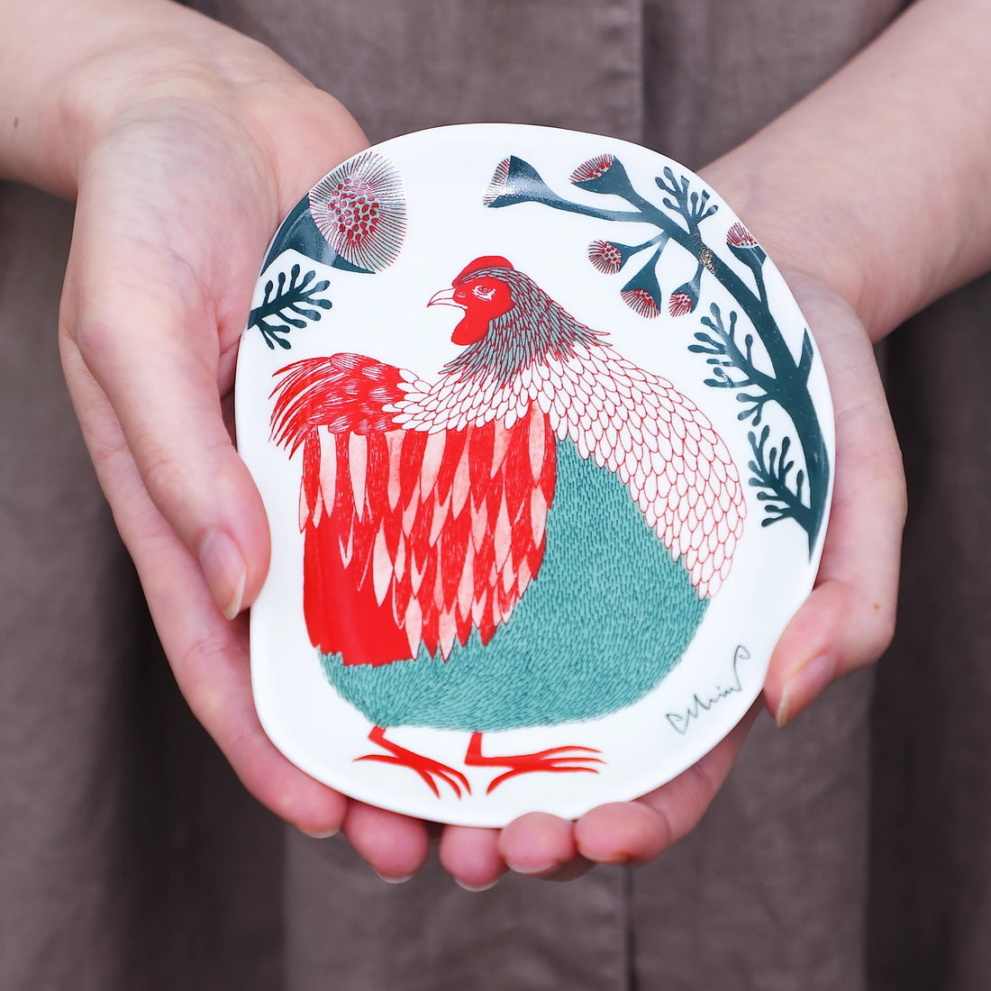 Petit plat en céramique japonais Morita MIW
