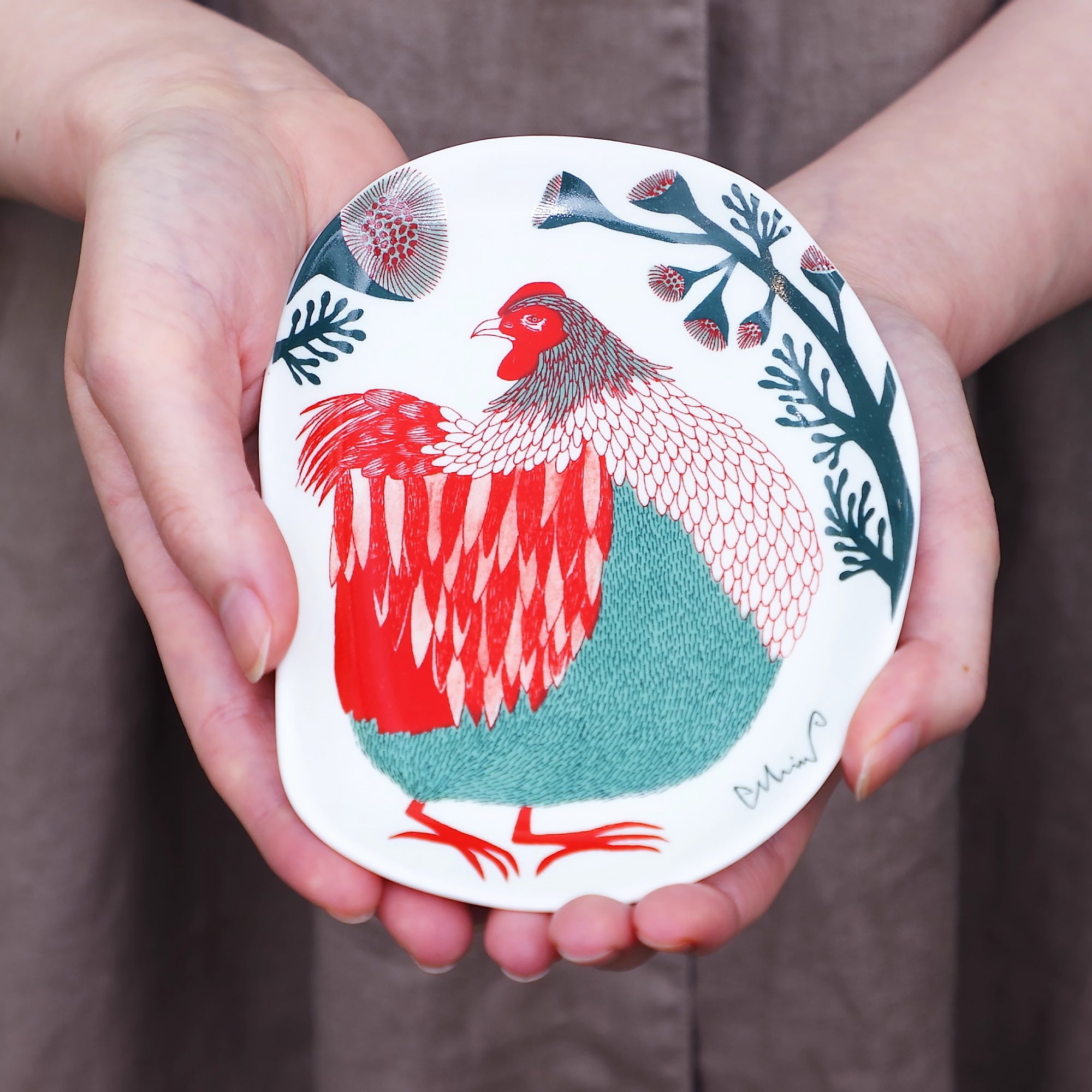 Petit plat en céramique japonais Morita MIW