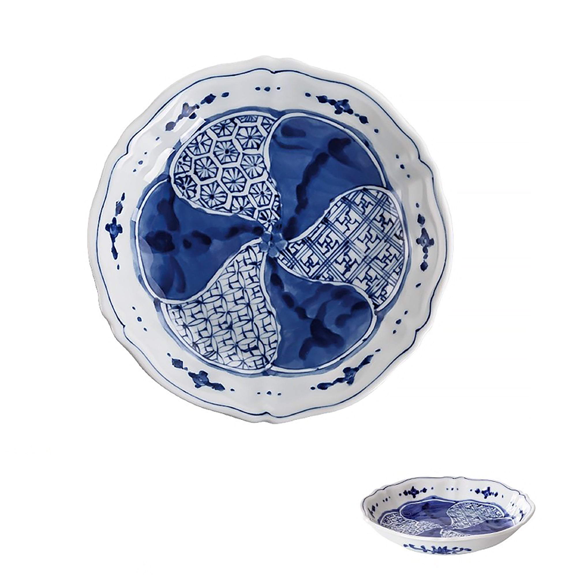 Assiette ronde à motifs floraux Rintrindo