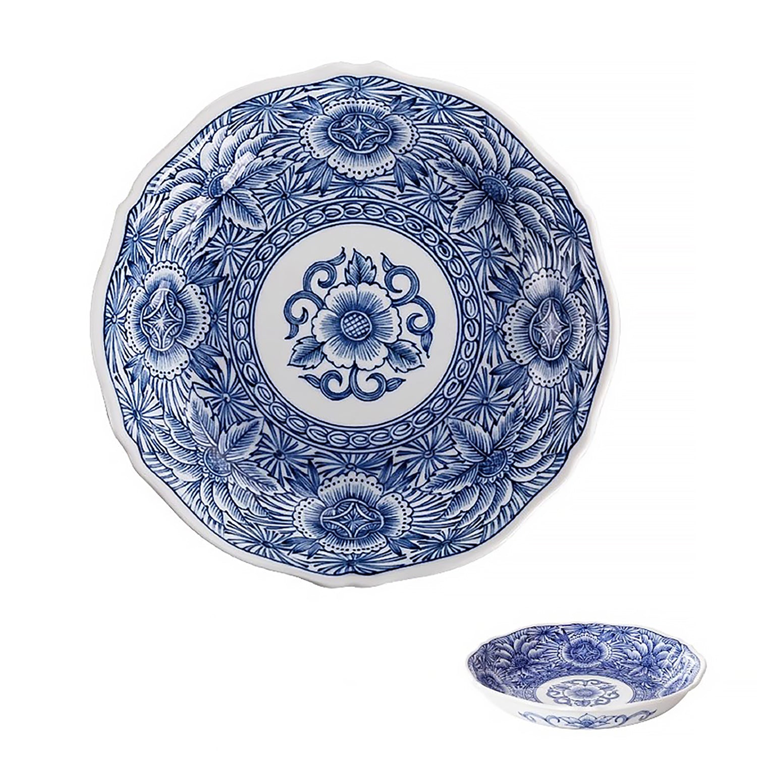 Assiette ronde à motifs floraux Rintrindo