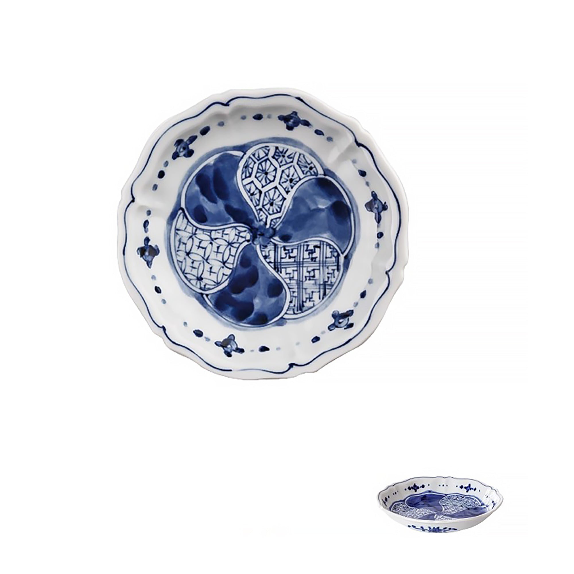 Assiette ronde à motifs floraux Rintrindo