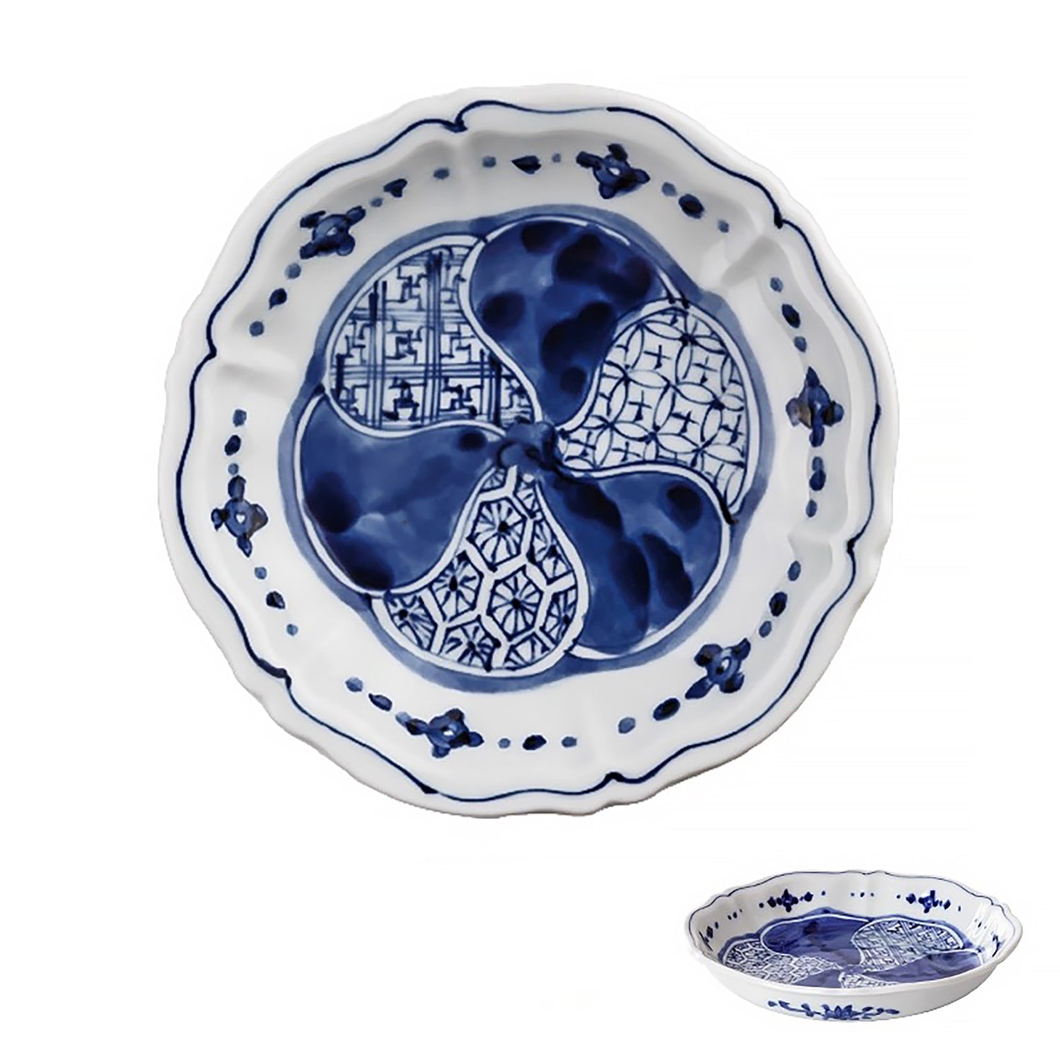 Assiette ronde à motifs floraux Rintrindo