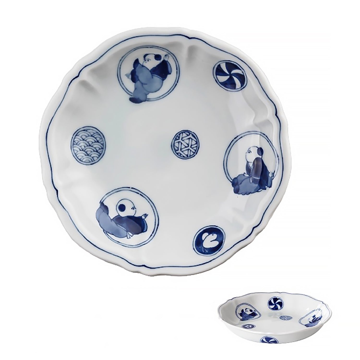 Assiette ronde à motifs floraux Rintrindo