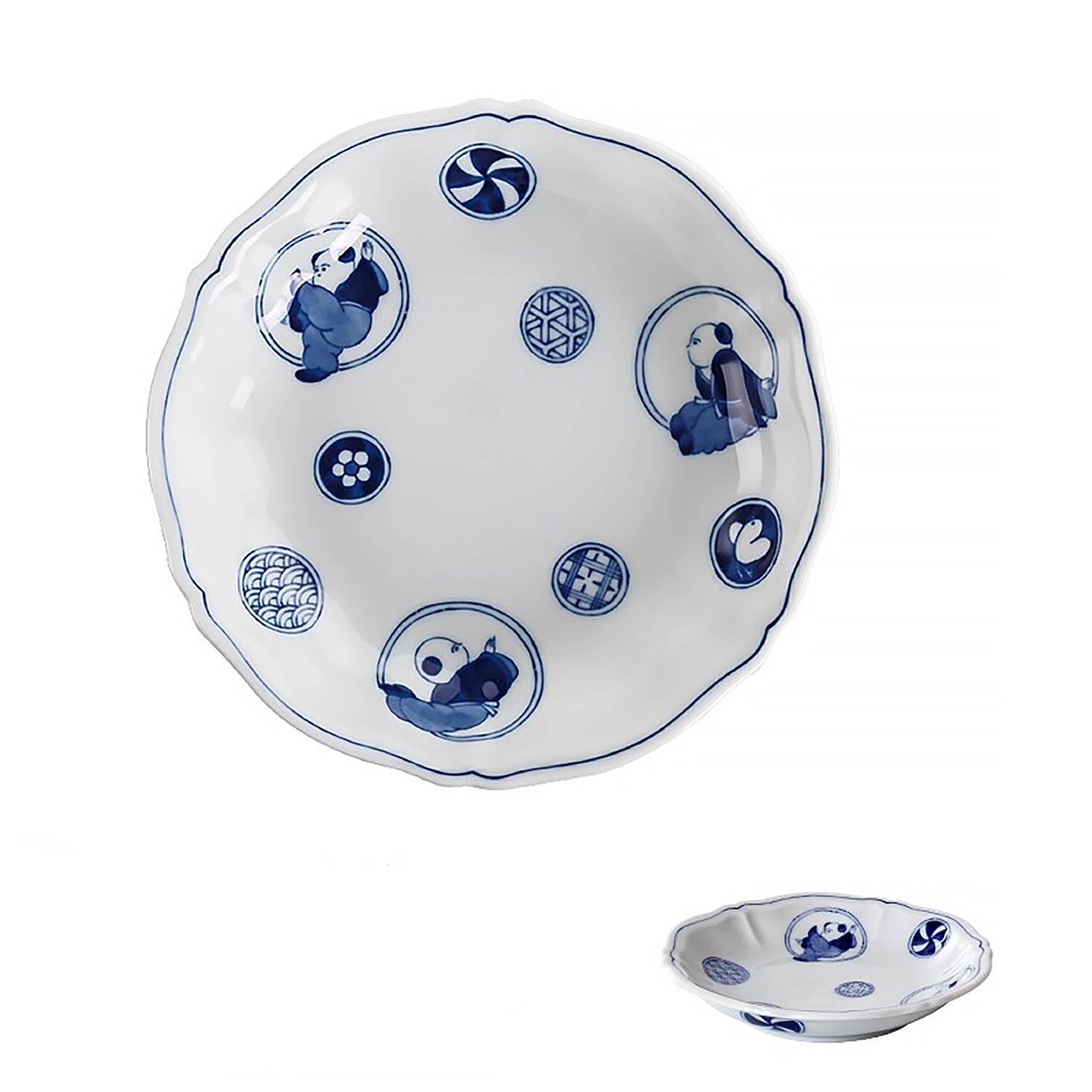 Assiette ronde à motifs floraux Rintrindo