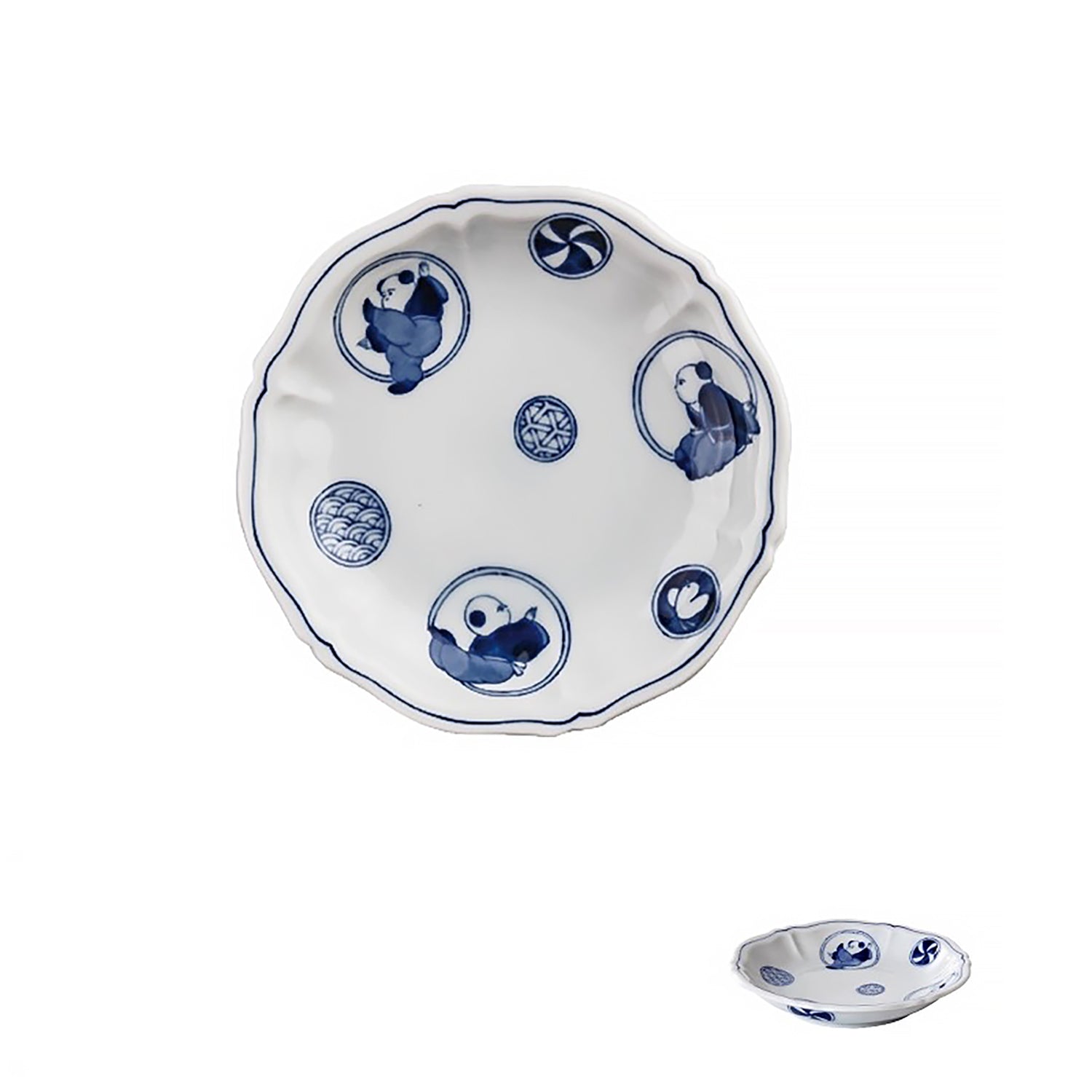 Assiette ronde à motifs floraux Rintrindo