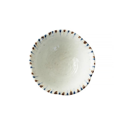 Bol Minoyaki craquelé motif tokusa floral