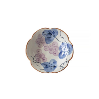 Petite assiette en céramique Minoyaki en forme fleur