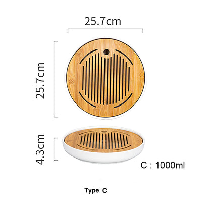 Plateau du thé en bambou