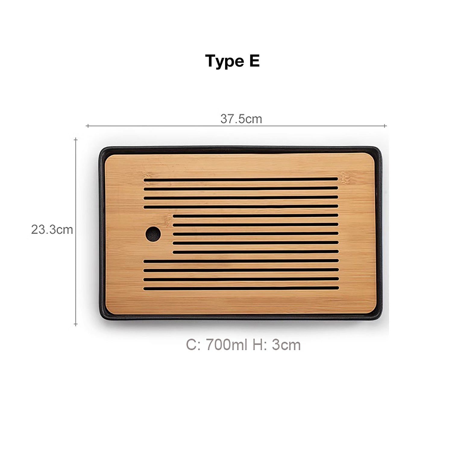 Plateau du thé en bambou avec réservoir d&
