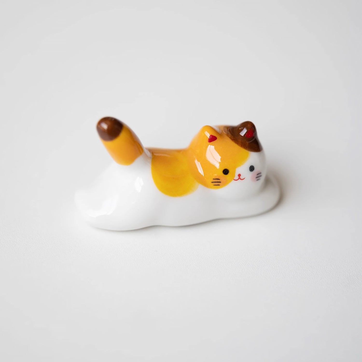 Repose-baguettes en céramique en forme de chat