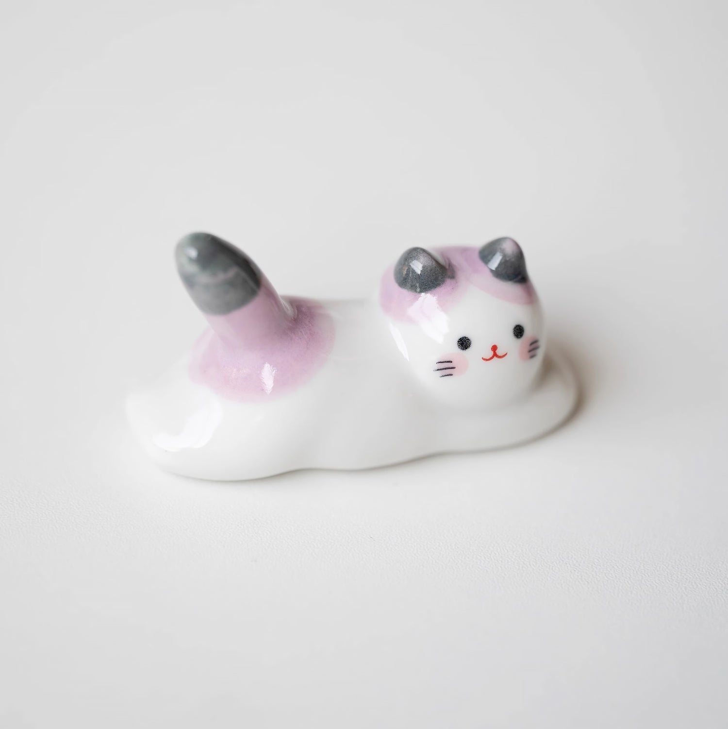 Repose-baguettes en céramique en forme de chat