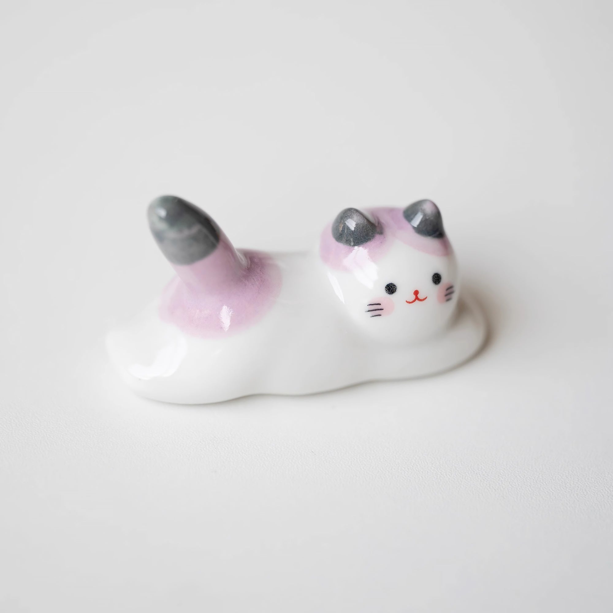 Repose-baguettes en céramique en forme de chat