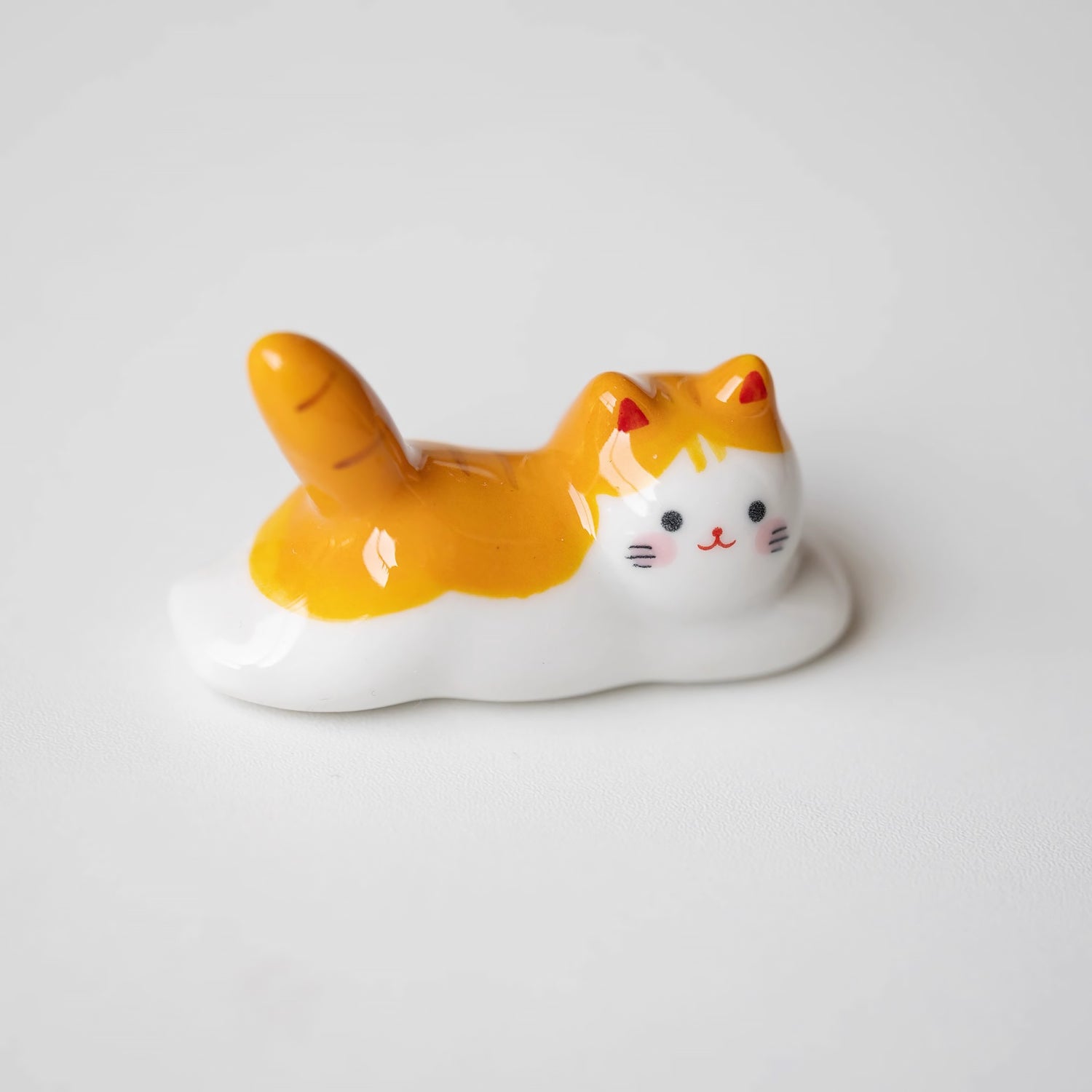 Repose-baguettes en céramique en forme de chat