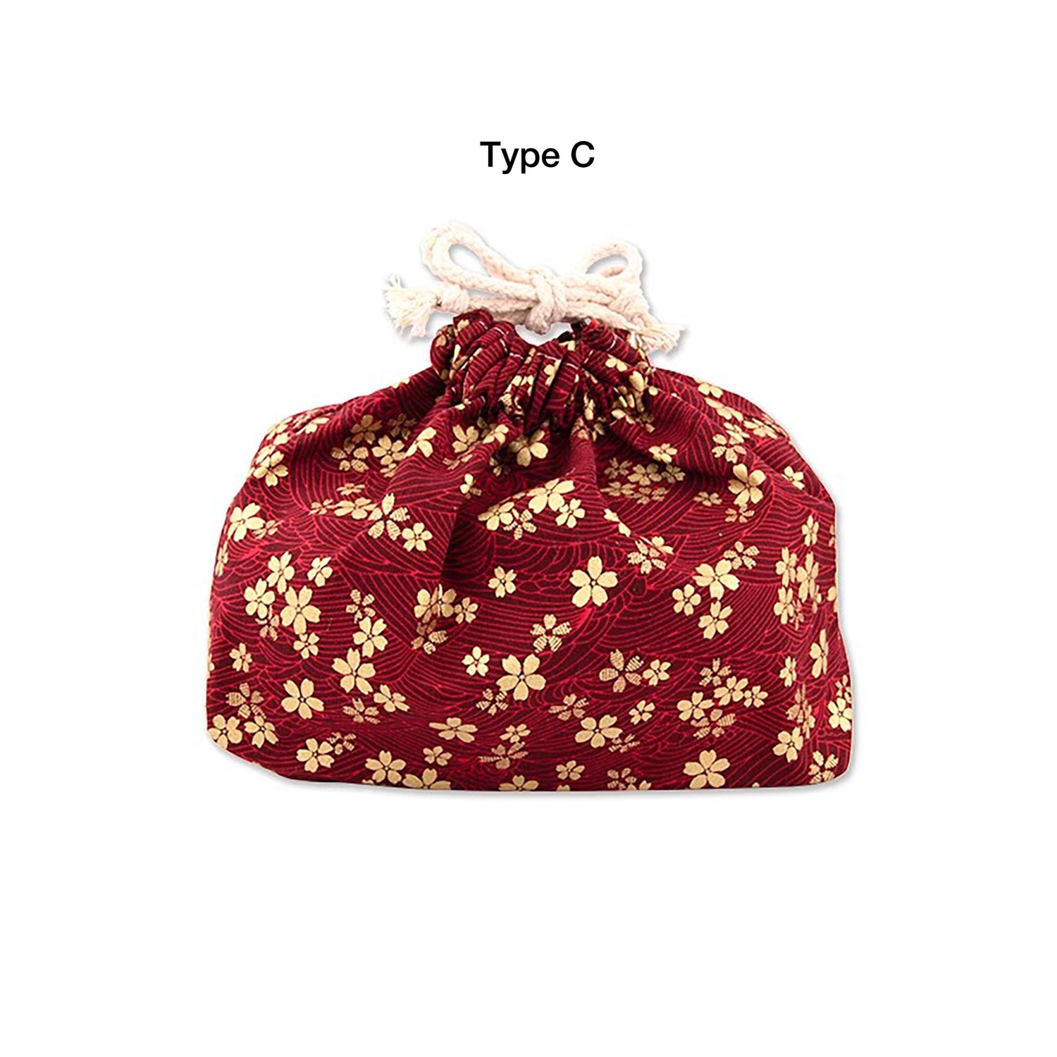 Sac de bento en coton à motif floral par Hakoya