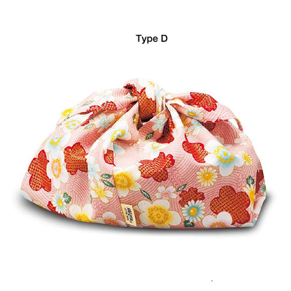 Sac de bento en coton à motif floral par Hakoya