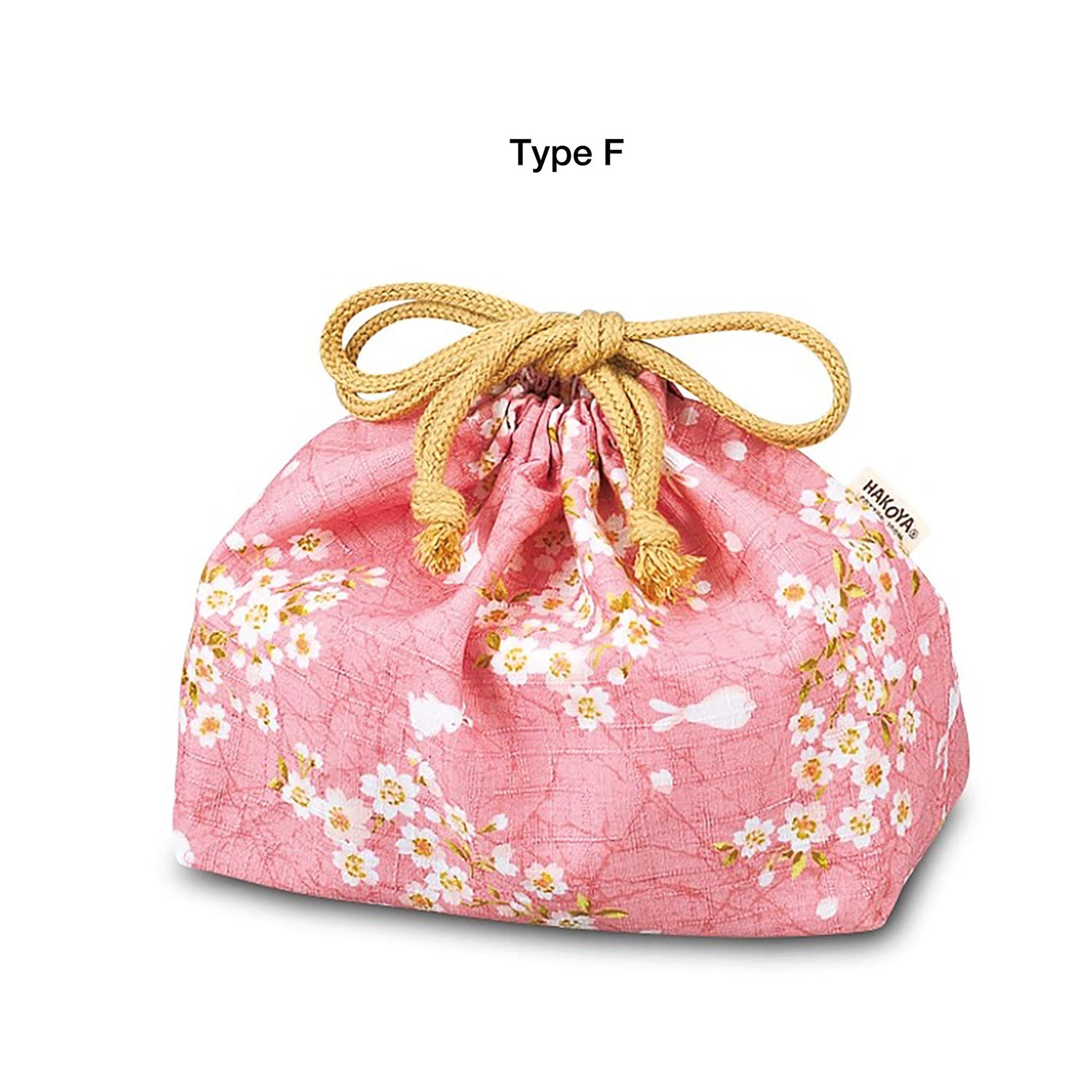 Sac de bento en coton à motif floral par Hakoya