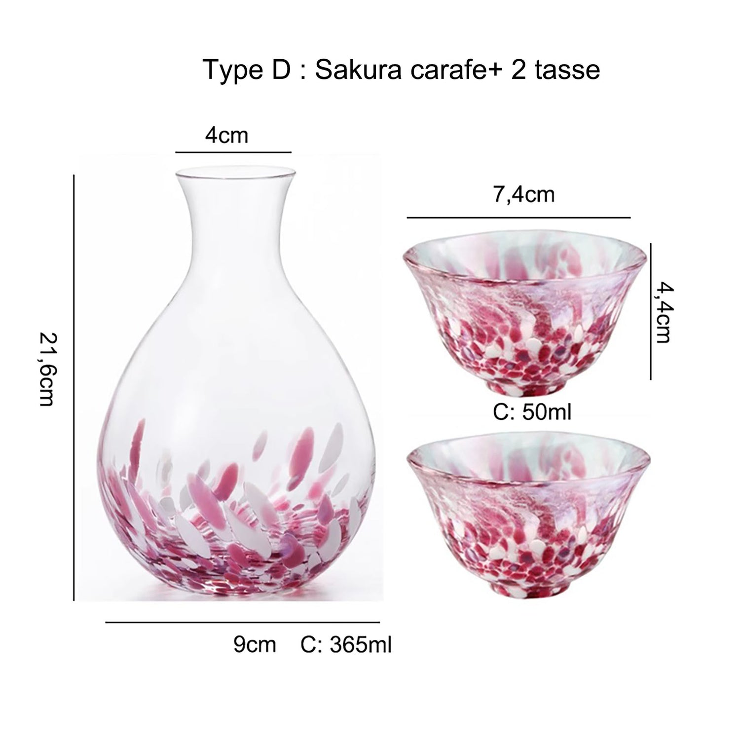 Carafe à saké en verre Tsugaru