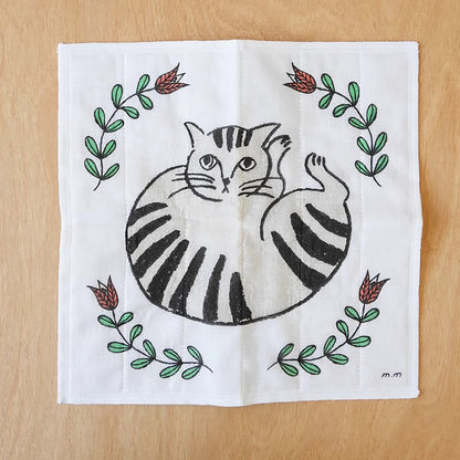 Serviette en coton illustré par Miyuki Matsuo