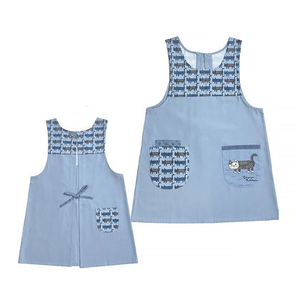 Tablier japonais avec motif chat Kusuguru