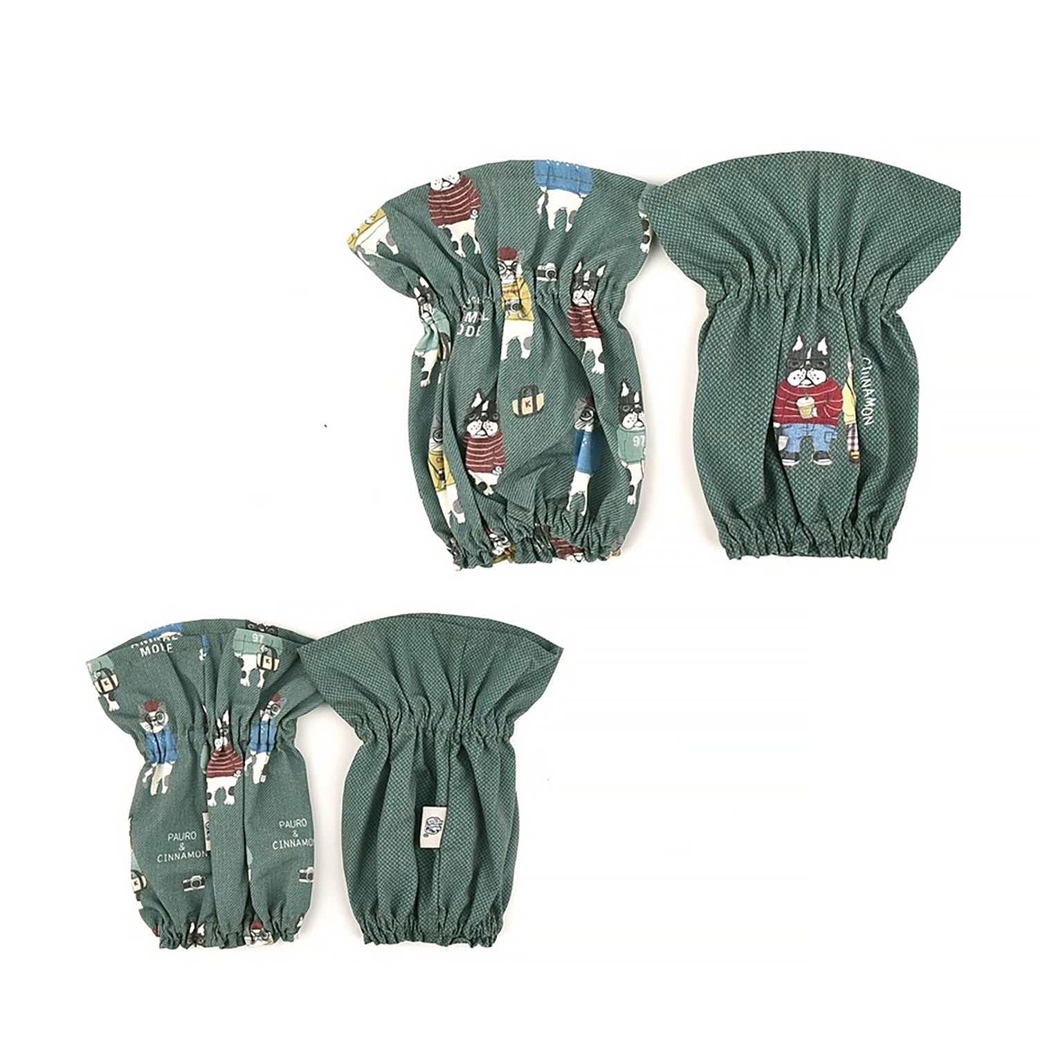 Tablier Kusuguru japonais avec mignon motif chien