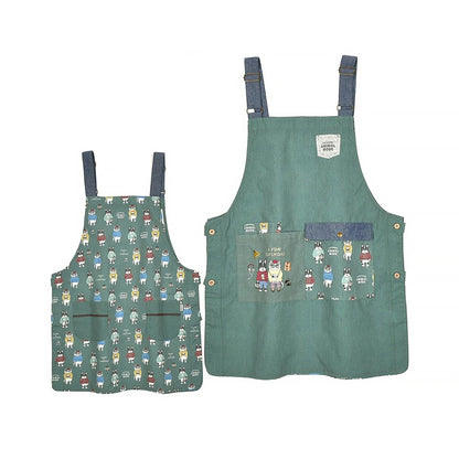 Tablier Kusuguru japonais avec mignon motif chien