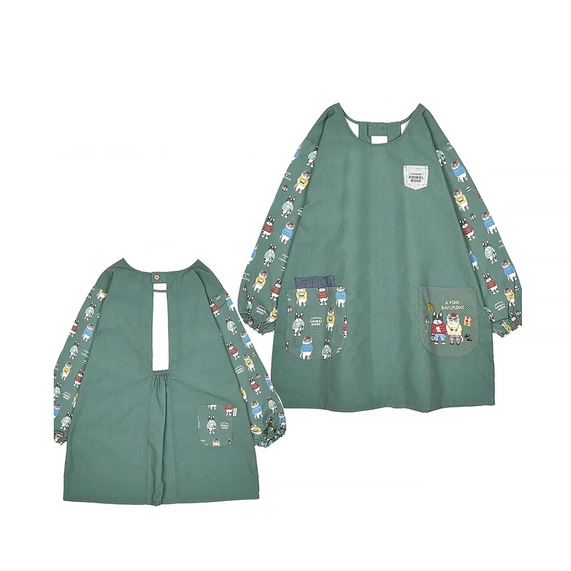 Tablier Kusuguru japonais avec mignon motif chien