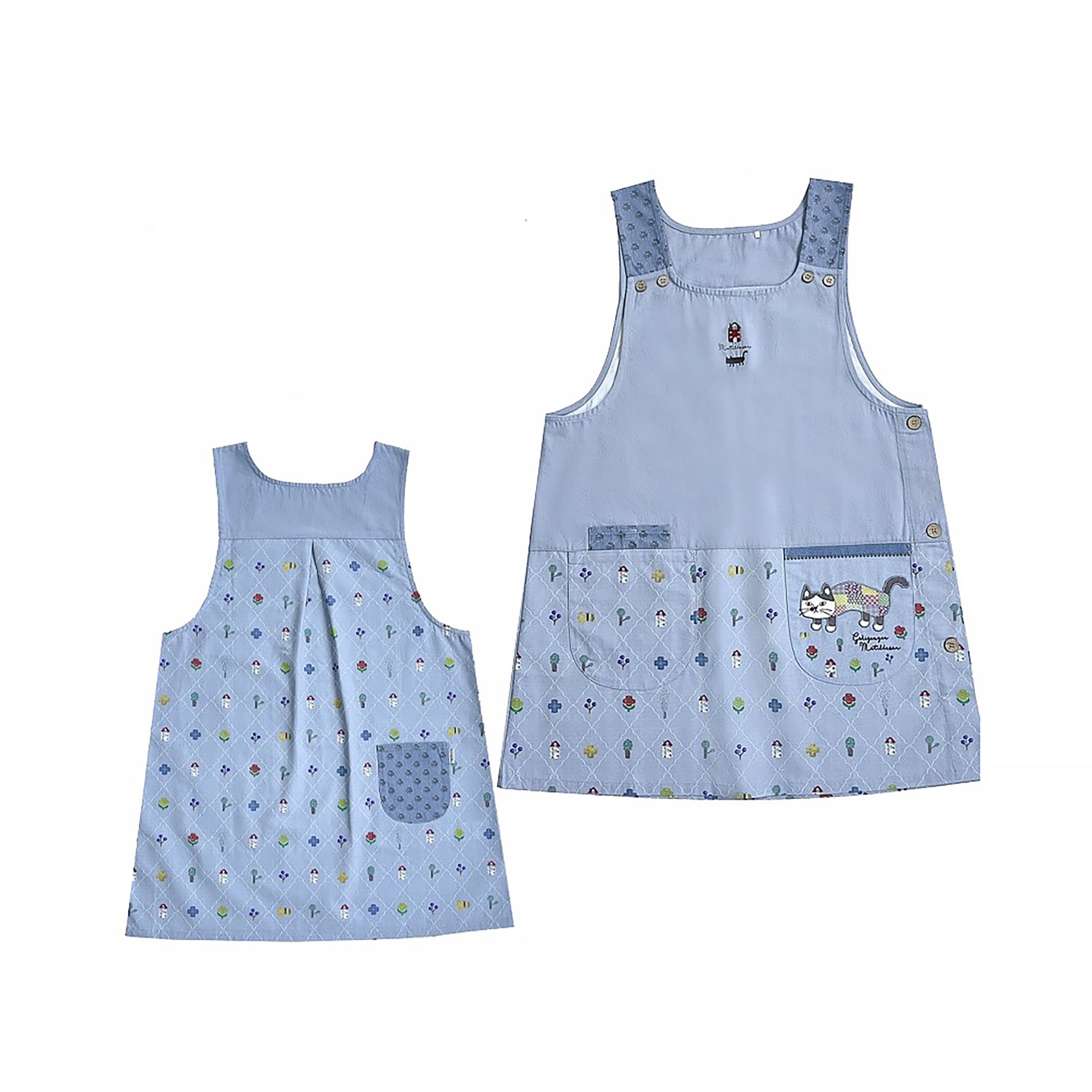 Tablier japonais avec motif chat Kusuguru