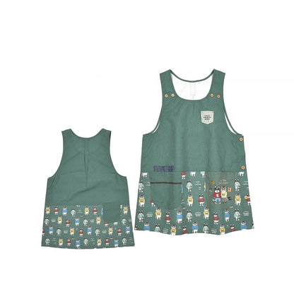 Tablier Kusuguru japonais avec mignon motif chien