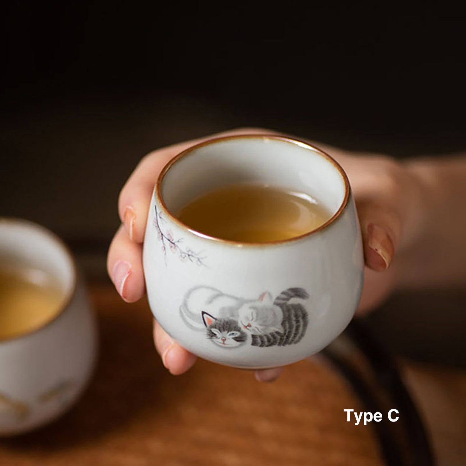 Tasse à thé de maître en porcelaine Ru 