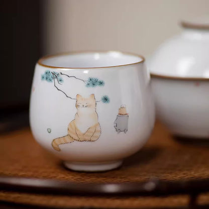 Tasse à thé de maître en porcelaine Ru