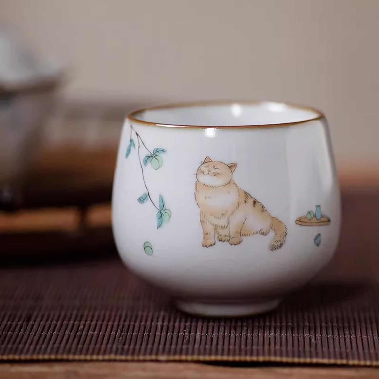 Tasse à thé de maître en porcelaine Ru