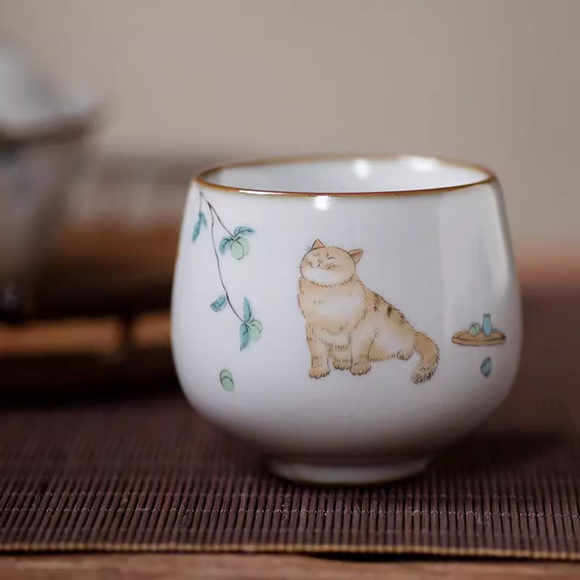 Tasse à thé de maître en porcelaine Ru