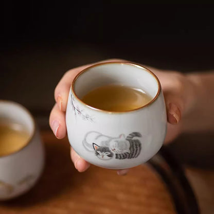 Tasse à thé de maître en porcelaine Ru