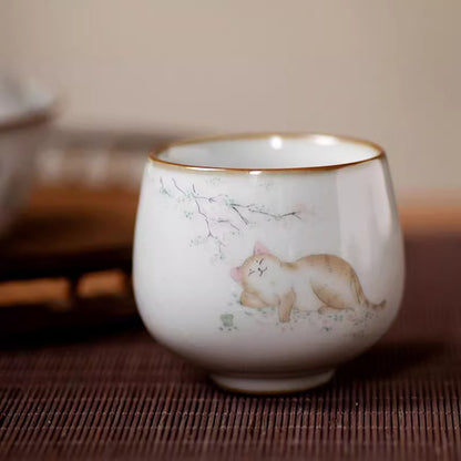 Tasse à thé de maître en porcelaine Ru