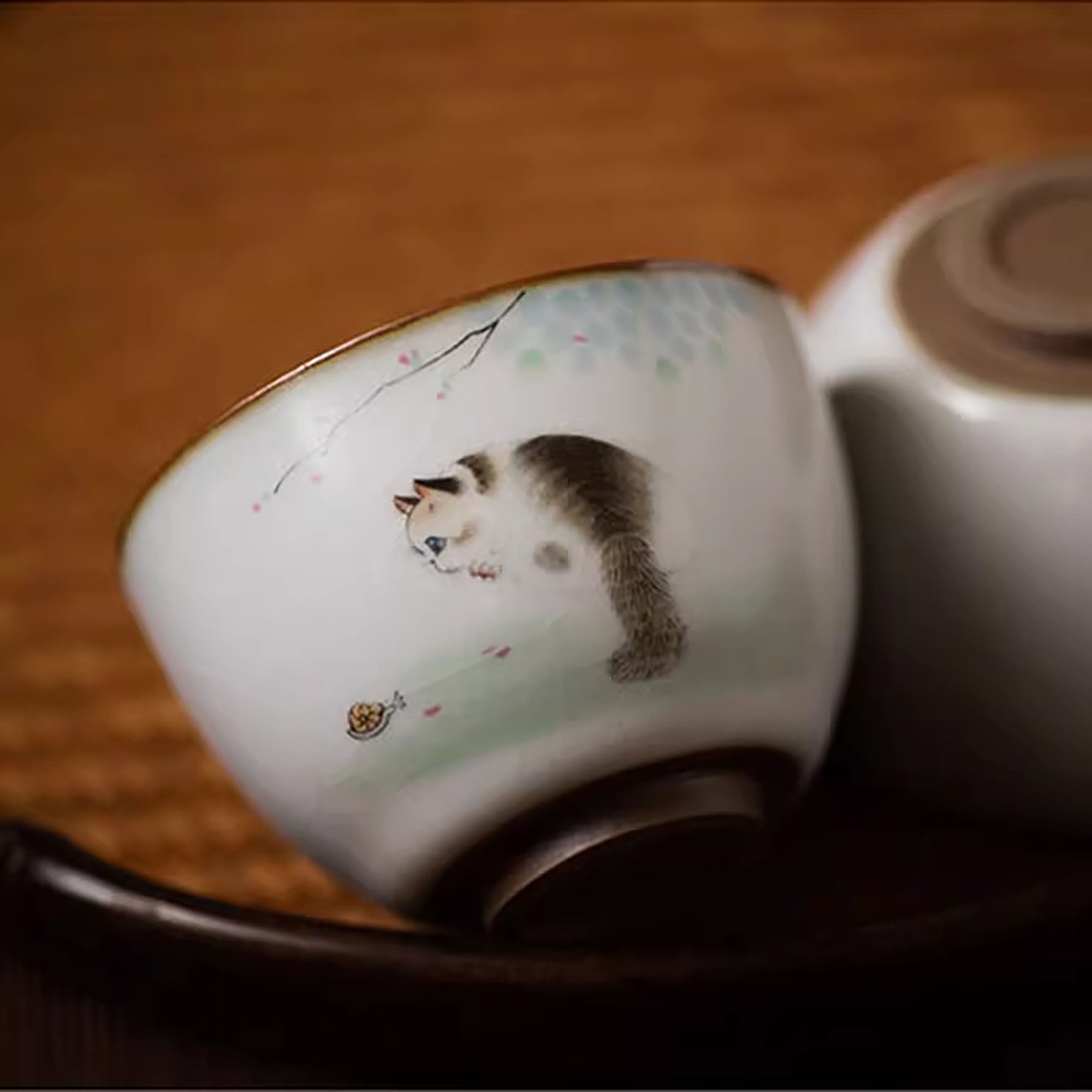 Tasse à thé de maître en porcelaine Ru