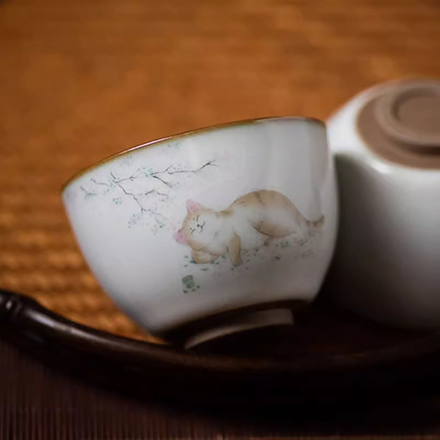 Tasse à thé de maître en porcelaine Ru