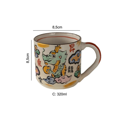 Mug Arita-Yaki avec motif Dragon Porte-Bonheur