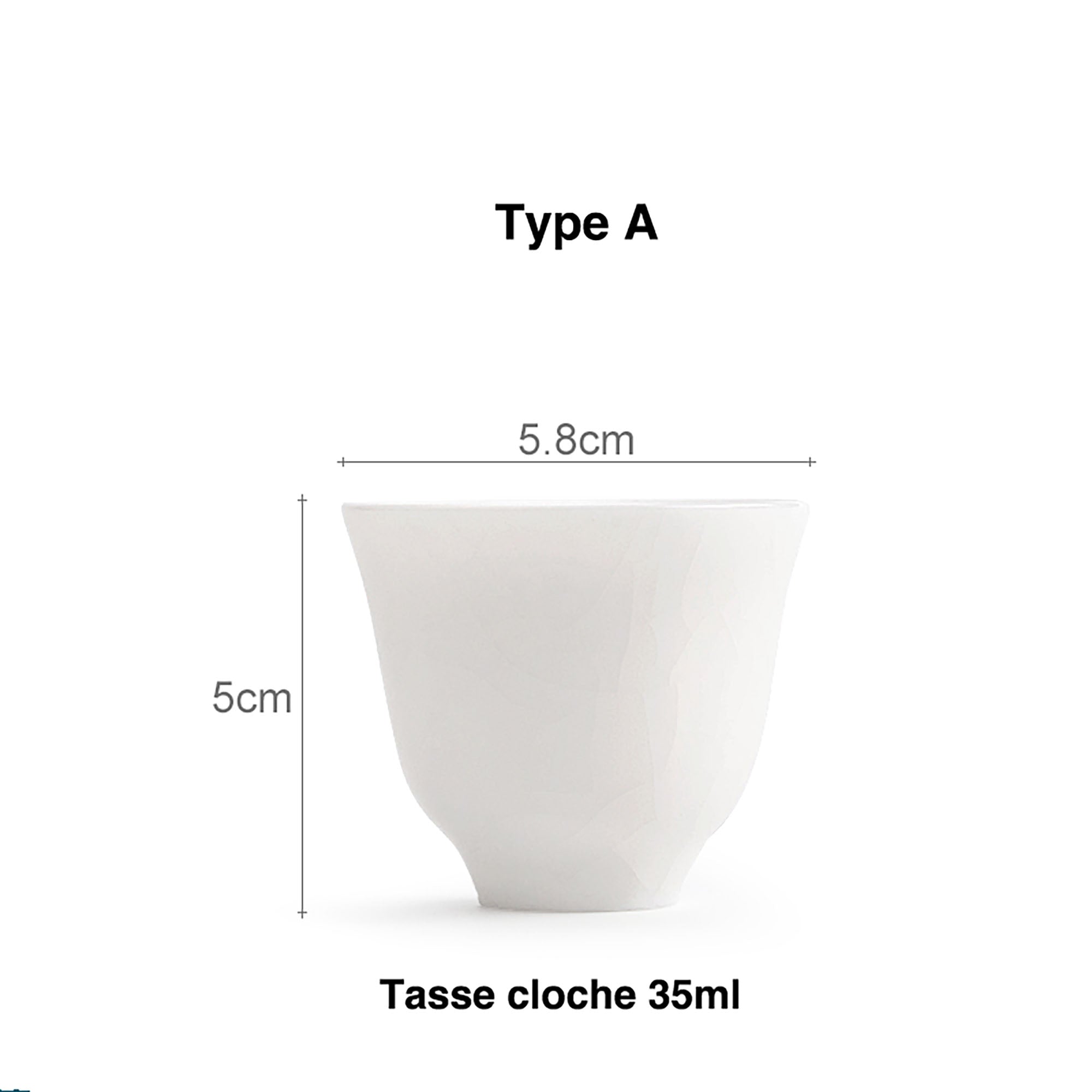 Tasse à thé en céladon Ru avec glaçure craquelée