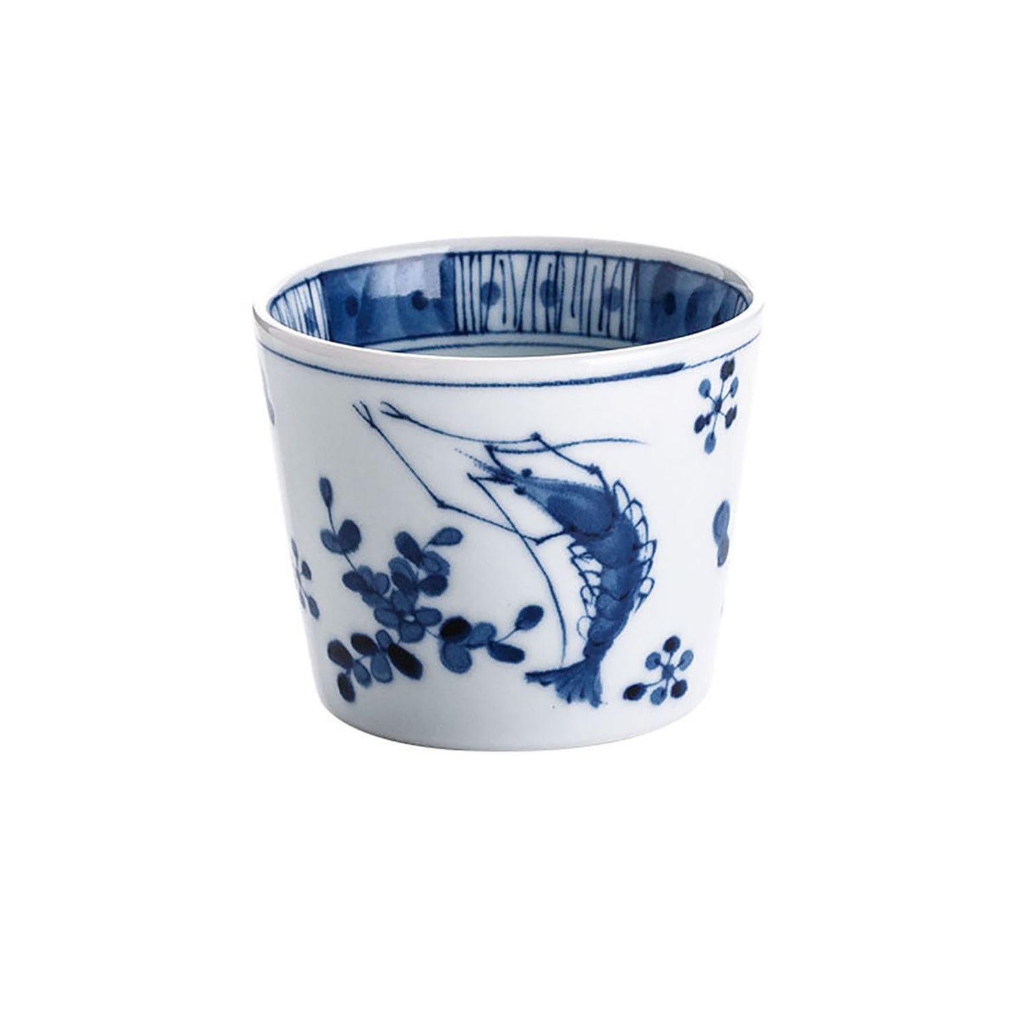 Tasse choko en céramique bleu et blanc