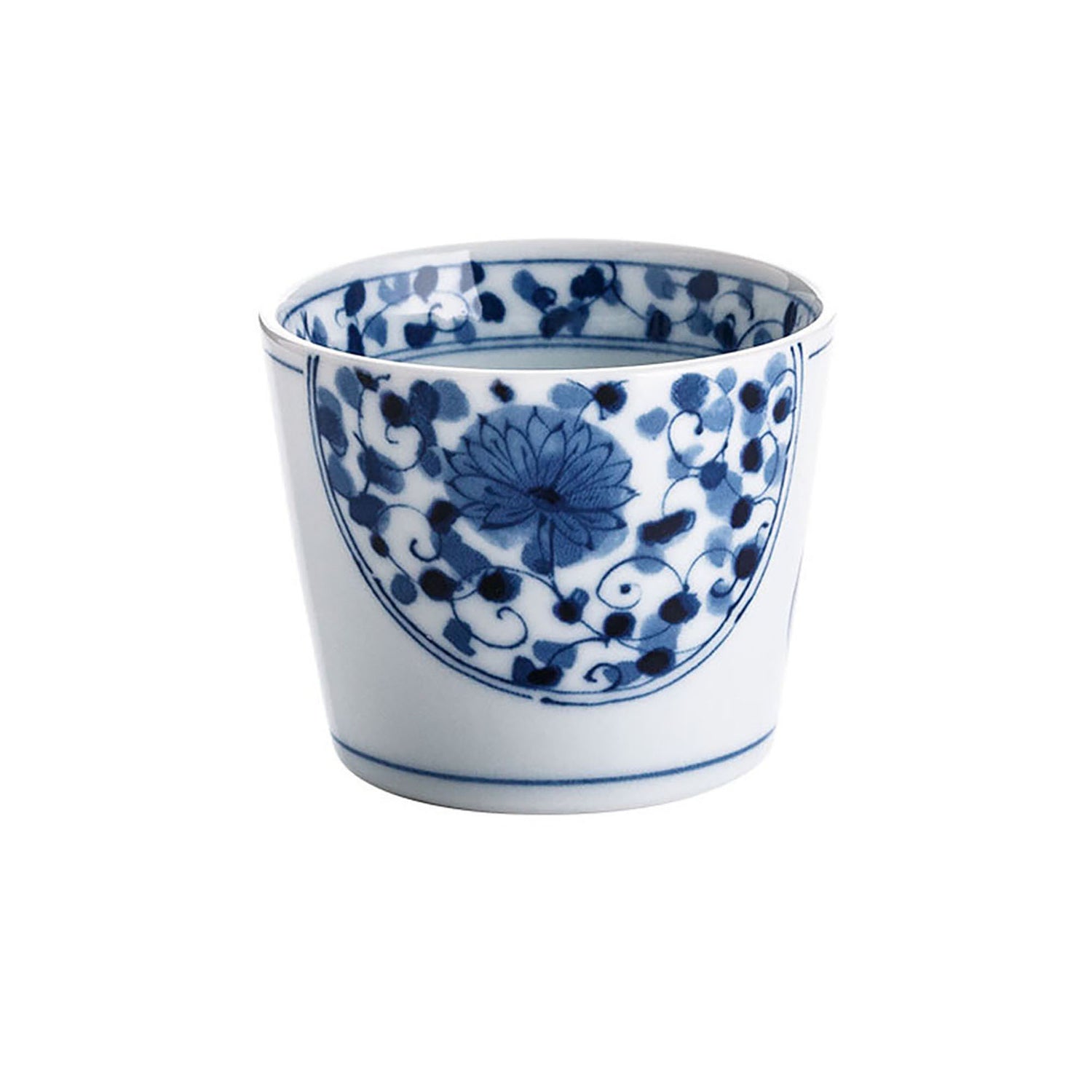 Tasse choko en céramique bleu et blanc
