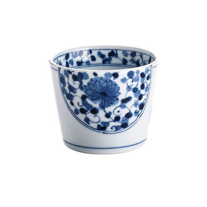 Tasse choko en céramique bleu et blanc