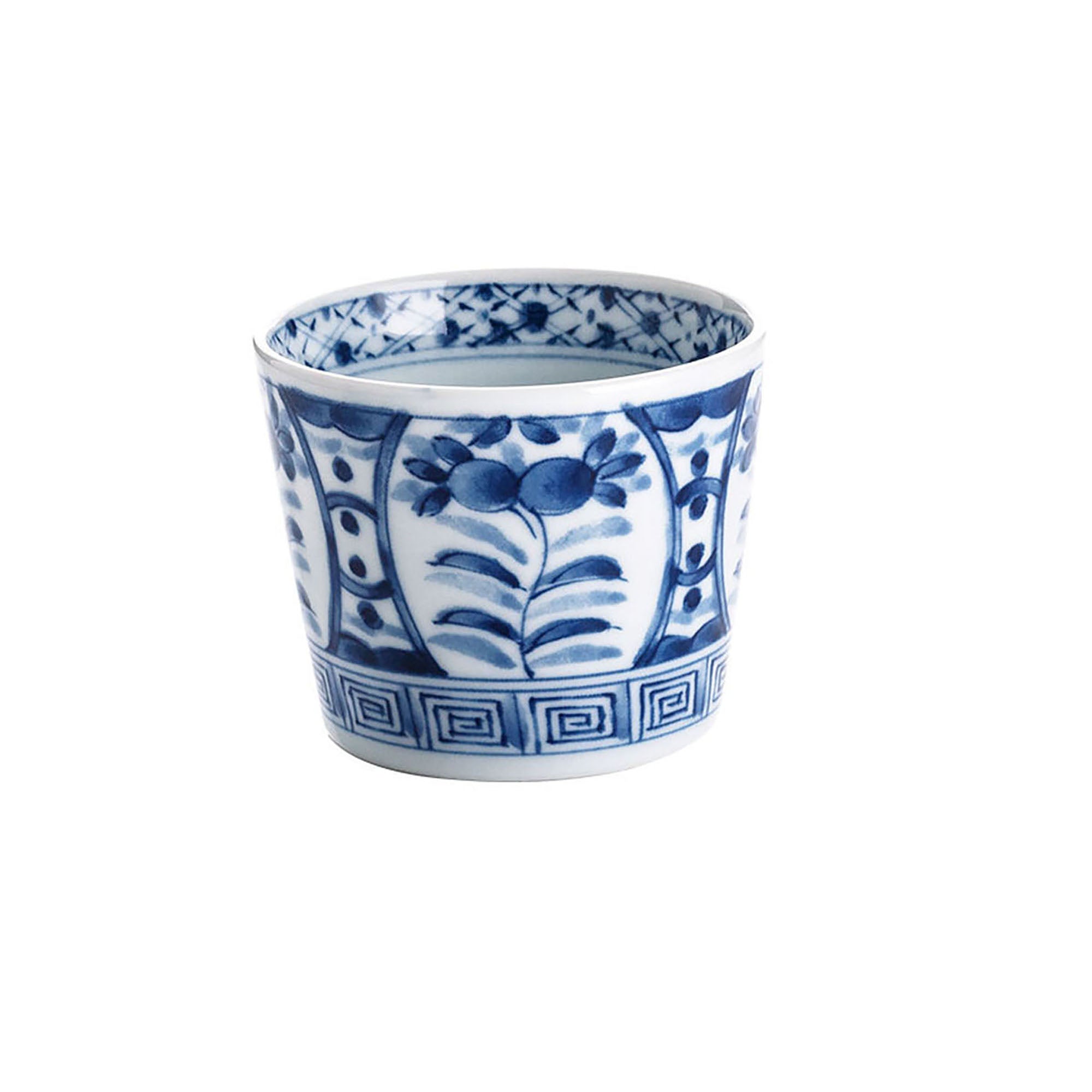 Tasse choko en céramique bleu et blanc
