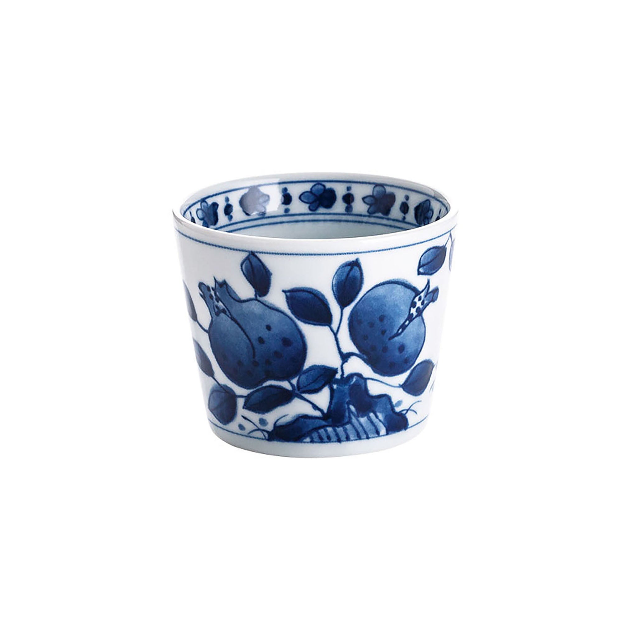 Tasse choko en céramique bleu et blanc