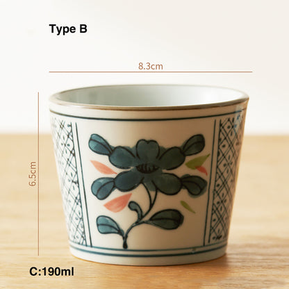 TASSE CAFE AVEC MOTIF FLORALE JAPONAIS