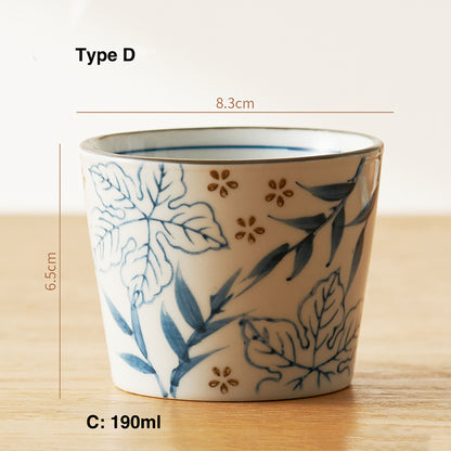 TASSE CAFE AVEC MOTIF FLORALE JAPONAIS