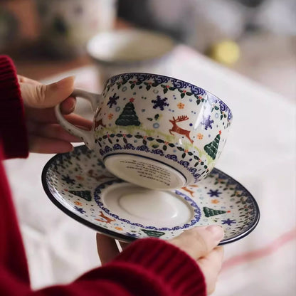 Tasse en céramique style vintage de Noël