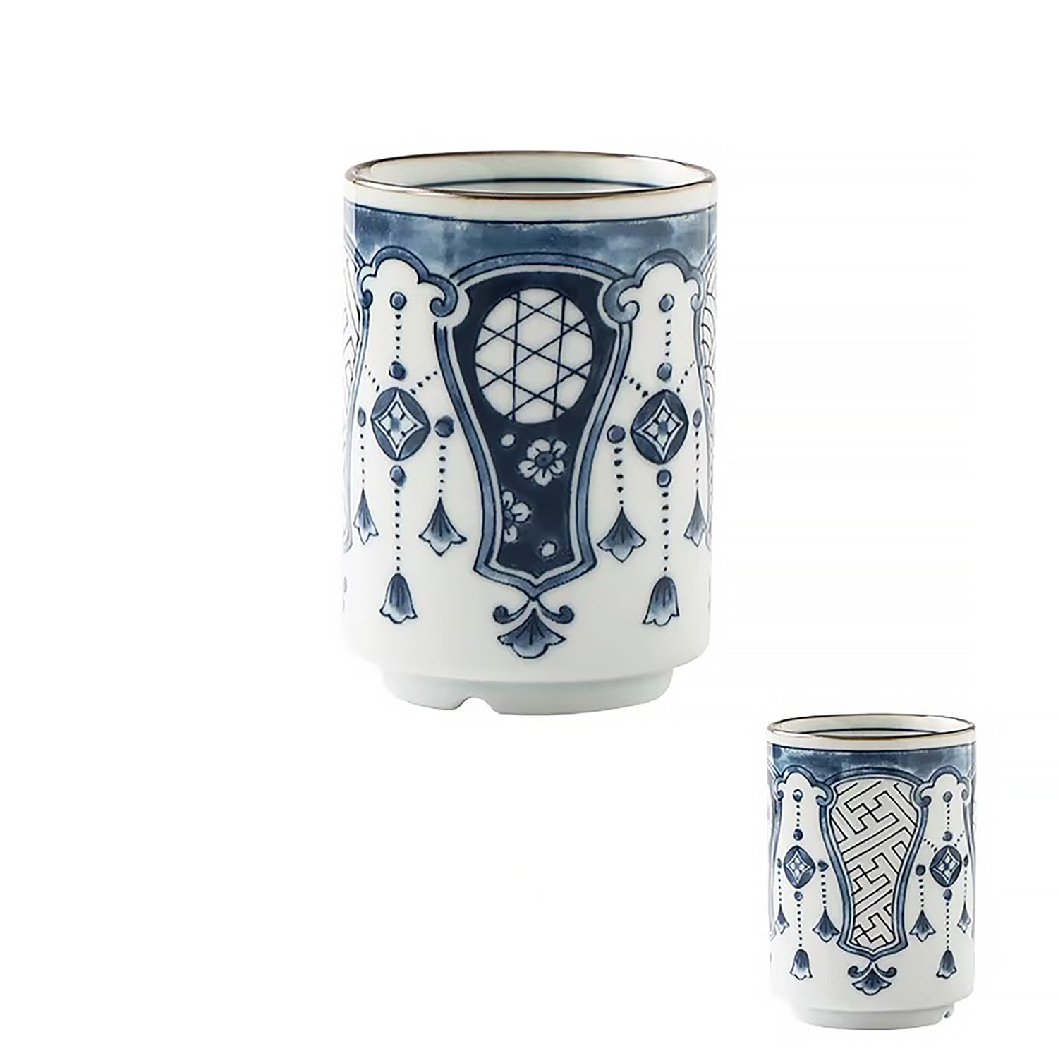 Tasse Minoyaki décor sometsuke bleu et blanc