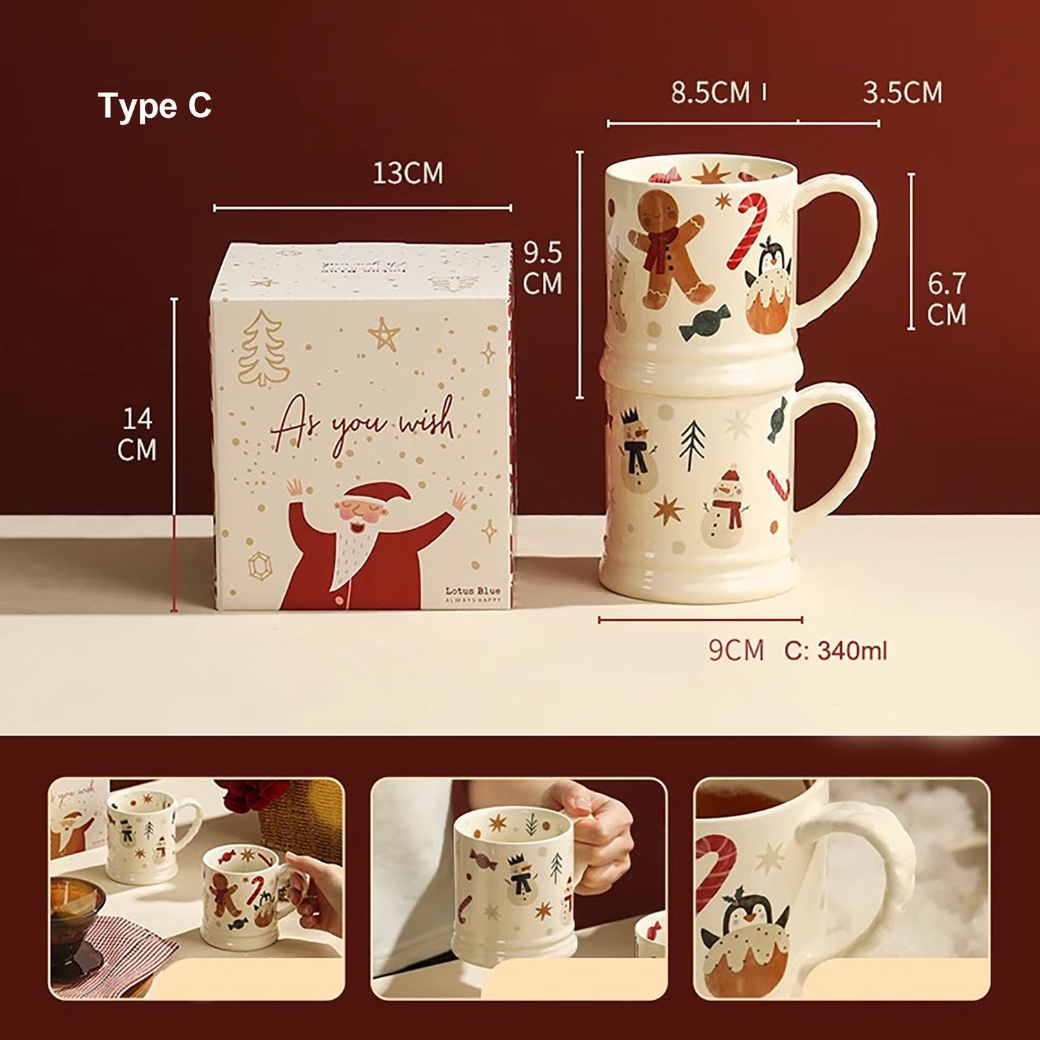 Mug en céramique de Noël