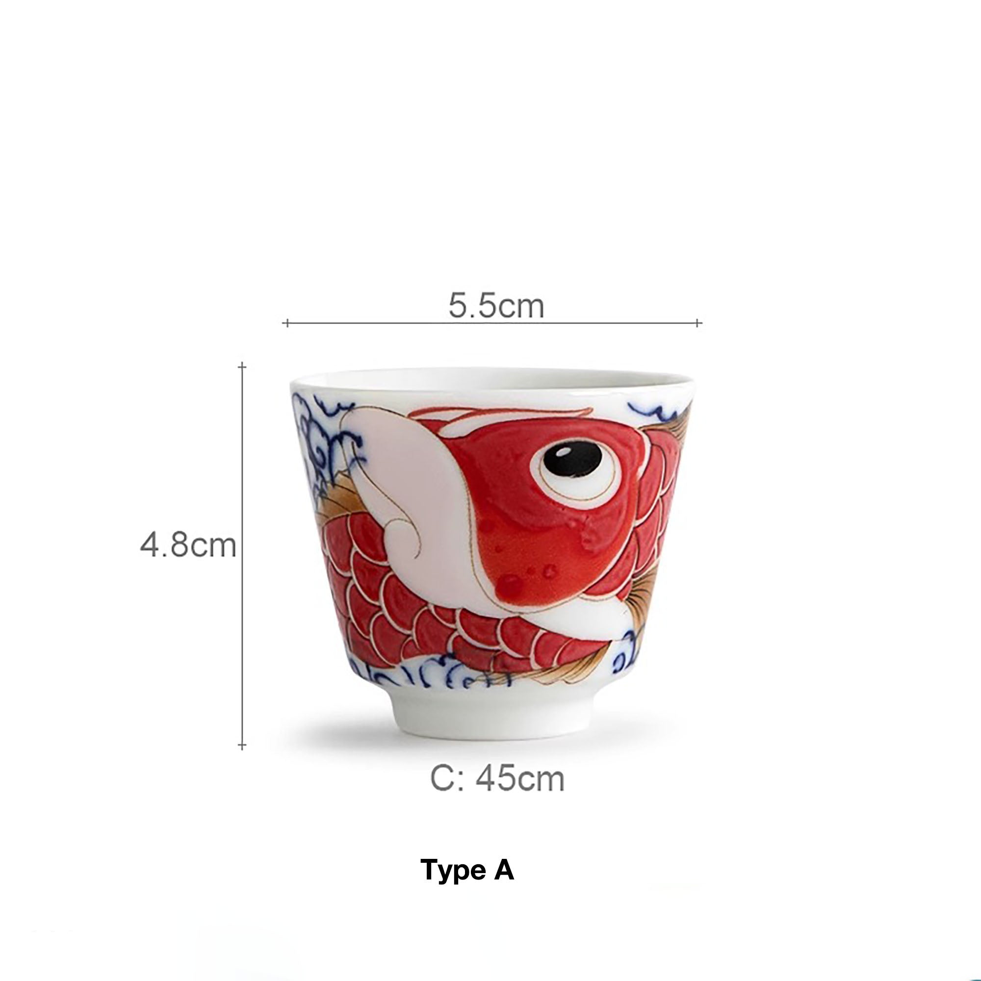 Tasse à thé avec Motif dragon poisson